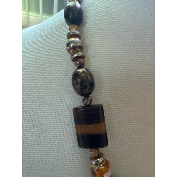 Tigers Eye Beaded Necklace - Picture 4 of 5